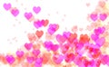 Abstract heart valentine background Festive defocused