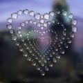 Abstract heart water drops