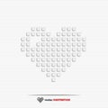 Abstract heart web icon