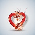 Abstract hearth love background