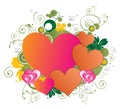 Abstract Hearts Background