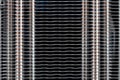Abstract heat radiator closeup. Modern tower sink with heatpipes inside closeup macro shot with selective focus Royalty Free Stock Photo