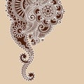 Abstract Henna Illustration Design