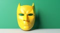 An Abstract Hero Mask with a Luminous Background Radiates Marvel