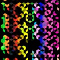Abstract Hex Cubes geometric pattern in rainbow colors. Royalty Free Stock Photo