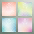 Pastel modern hexagon background set Royalty Free Stock Photo