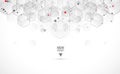 Abstract hexagon background. Technology poligonal design. Digital futuristic minimalism Royalty Free Stock Photo