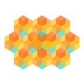 Abstract hexagon color pattern background vector Royalty Free Stock Photo