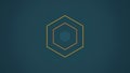 Abstract Hexagon Geometric Surface Loop, Appearing and disappearing multi-colored hexagon. Abstract high tech geometric Royalty Free Stock Photo