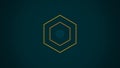 Abstract Hexagon Geometric Surface Loop, Appearing and disappearing multi-colored hexagon. Abstract high tech geometric Royalty Free Stock Photo
