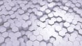 Abstract Hexagon Geometric texture. White Surface illustration. Light hexagonal grid pattern background, randomly wave Royalty Free Stock Photo