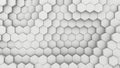 Abstract Hexagon Geometric texture. White Surface illustration. Light hexagonal grid pattern background, randomly wave Royalty Free Stock Photo