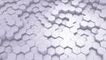 Abstract Hexagon Geometric texture. White Surface illustration. Light hexagonal grid pattern background, randomly wave Royalty Free Stock Photo