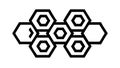 Abstract Hexagon Grid, Modern Geometric Design vector design Generative AI Royalty Free Stock Photo