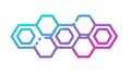 Abstract Hexagon Grid Pattern: Technology, Structure Modern Design, vector design Generative AI Royalty Free Stock Photo