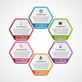 Abstract hexagon infographics template.