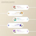 Abstract hexagon label infographics