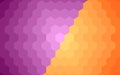 Abstract Hexagon orange-purple gradient background, honeycomb design background.