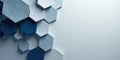 Abstract hexagon pattern background with copy space for modern design and technology concepts. Generative AI Royalty Free Stock Photo
