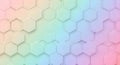 Abstract Hexagon Pattern with Pastel Gradient Background Royalty Free Stock Photo