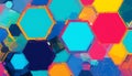 Abstract Hexagon Pattern with Vibrant Colors Modern Geometric Design Royalty Free Stock Photo