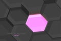 Hexagon pink lighting shape scene