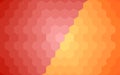 Abstract Hexagon red-orange gradient background, honeycomb design background.