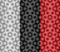 Abstract hexagon seamless pattern from striped elements. Part ten