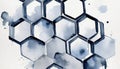 Abstract hexagon silver colour background