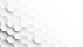 Abstract Hexagon wallpaper , white Background , 3d vector illustration .