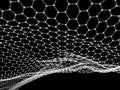 Abstract from hexagon wireframe surface background. Cryptotechnology concept. Noise grid structure. Royalty Free Stock Photo