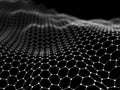 Abstract from hexagon wireframe surface background. Technology c Royalty Free Stock Photo