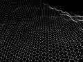 Abstract from hexagon wireframe surface background. Technology g Royalty Free Stock Photo