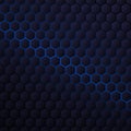 Abstract hexagonal background with blue light for games Royalty Free Stock Photo