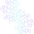 Abstract hexagonal background. Hexagonal molecular structures. Futuristic technology background in science style Royalty Free Stock Photo