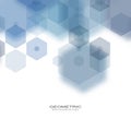 Abstract Hexagonal Background. Vector. Template design for science or technology presentation Royalty Free Stock Photo