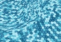 Abstract hexagonal blue pattern design of mesh design artwork background. illustration vector eps10