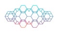 Abstract Hexagonal Cluster Gradient Vector, vector design Generative AI Royalty Free Stock Photo