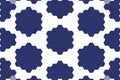 Abstract hexagonal cluster pattern in midnight blue, geometric hexagon mosaic. Abstract design concept