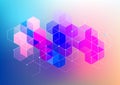 Abstract Hexagonal Data Network Connection Background Royalty Free Stock Photo