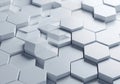 Abstract hexagonal grid pattern with subtle light and shadow effects textured surface Royalty Free Stock Photo