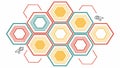Abstract Hexagonal Grid Pattern Vector Background, vector design Generative AI Royalty Free Stock Photo