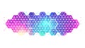 Abstract Hexagonal Honeycomb Pattern Background in Intense Neon Colors, vector design Generative AI Royalty Free Stock Photo