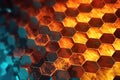 abstract hexagonal honeycomb pattern close-up Royalty Free Stock Photo
