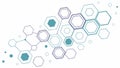 Abstract hexagonal network, interconnected system, digital connection, technology grid, vector design Generative AI Royalty Free Stock Photo