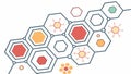Abstract Hexagonal Network Pattern, Technology and Connectivity, vector design Generative AI Royalty Free Stock Photo