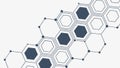 Abstract Hexagonal Network Structure Technology and Science Vector Art, vector design Generative AI Royalty Free Stock Photo