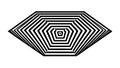 Abstract Hexagonal Optical Illusion Geometric Icon, vector design Generative AI Royalty Free Stock Photo