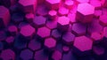 Abstract hexagonal pattern background a vibrant display of deep magenta and fuchsia geometric shapes creating a dynamic, three- Royalty Free Stock Photo