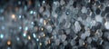 Abstract Hexagonal Pattern with Glowing Energy - Modern Tech Background in Blue, Silver, Grey Royalty Free Stock Photo
